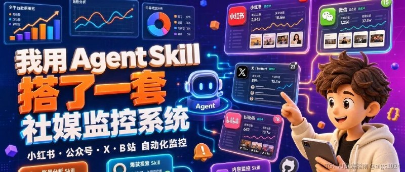 我用 Agent Skill 搭了一套社媒监控系统
