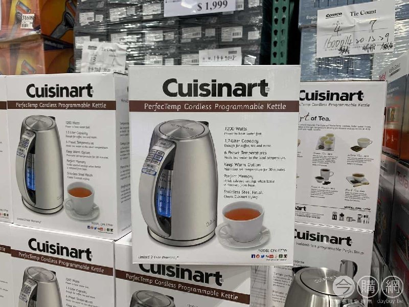 #Costco好市多01月新品通知CUISINART 美膳雅不鏽鋼溫控電茶壺 CPK-17TW #110560