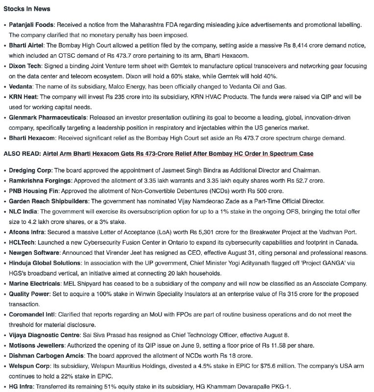 STOCKS IN NEWSSTOCKS IN NEWS