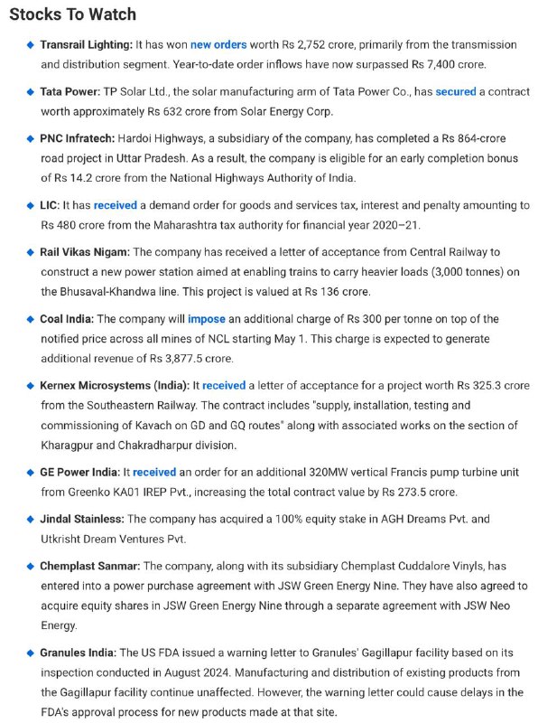 Stocks to WatchStocks to Watch