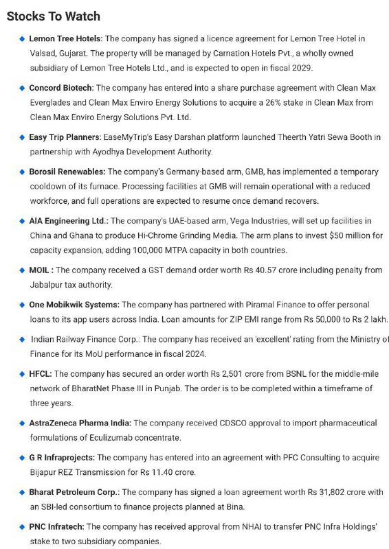 Stocks to WatchStocks to Watch