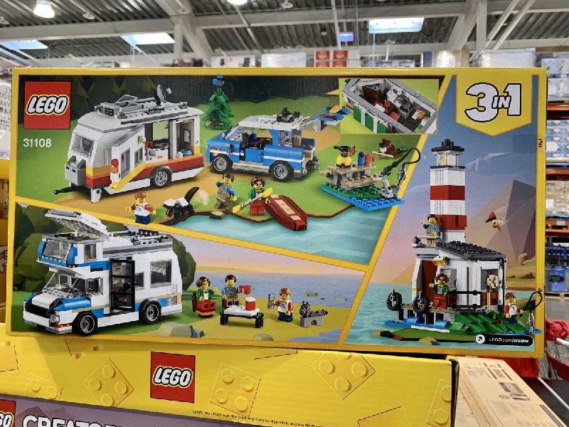 12/07 Costco新商品，LEGO百變露營車，有家庭露營拖車、復古汽車、露營車及燈塔，整體非常精緻