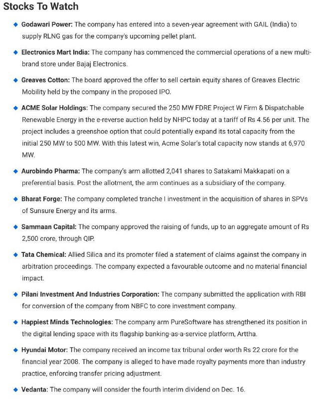 Stocks to WatchStocks to Watch