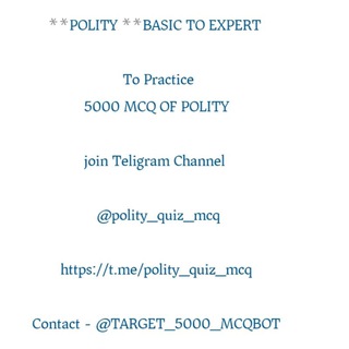 INDIAN POLITY MCQ UPSC,MPSC,SPSC ,Quiz Telegram Group Link