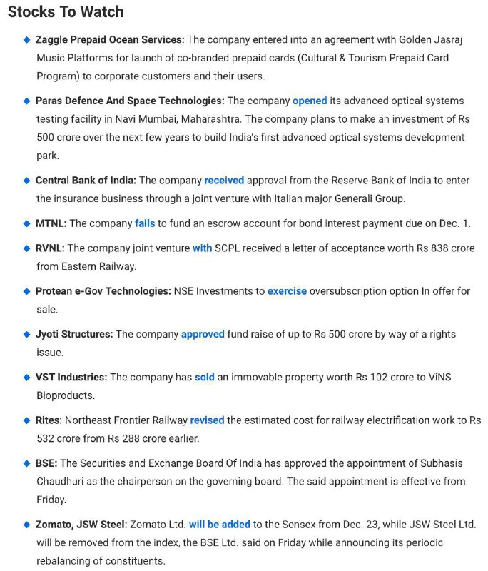 Stocks to WatchStocks to Watch