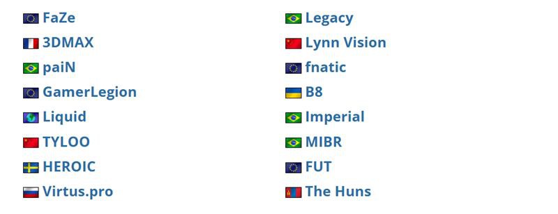至此完整参赛队伍名额
