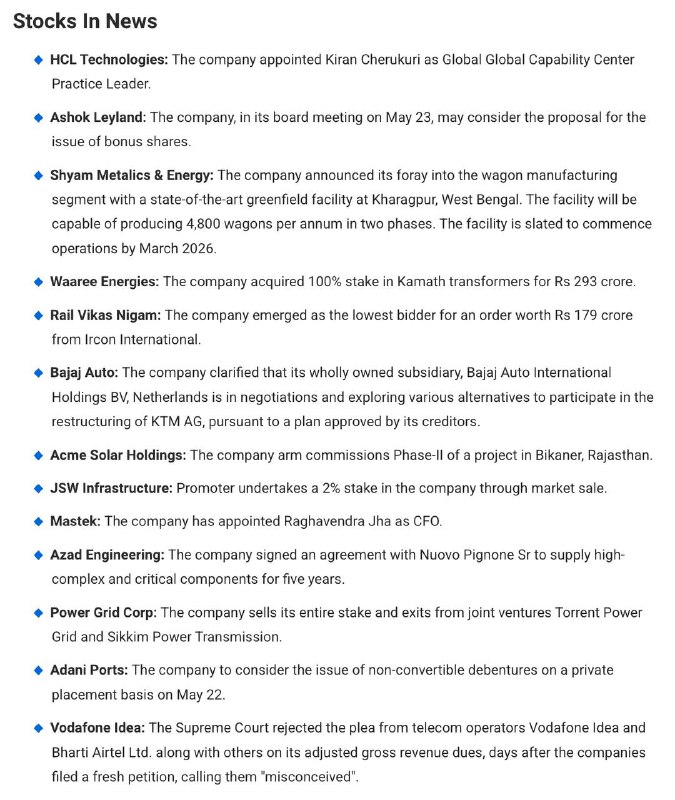 STOCKS TO WATCH