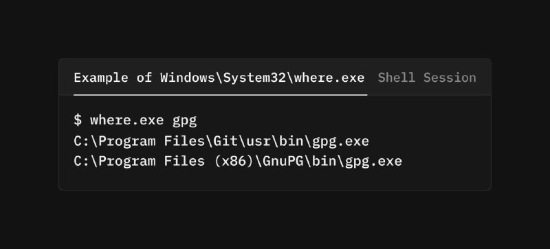 #TIL Windows\System32\where.exe 可以找出 PATH 中匹配名字的所有可执行文件