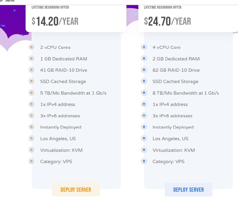 cloudcone 5周年促销vps，2c1g，5t流量，14.2刀/年，4c2g 8t流量 24.7刀/年
