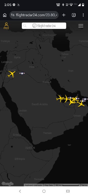 פעילות ארה"ב: 3x KC-135 2x KC -46 1x C5M.