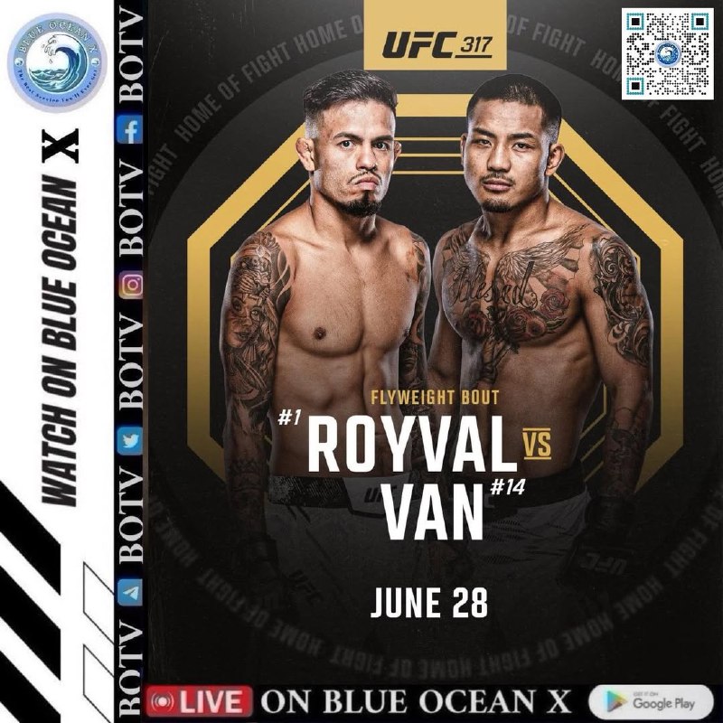 Joshua Van ဟာ UFC 317 မှာ Brandon Royval နဲ့ ဇွန် ၂၈၊ ၂၀၂၅ မှာ ထိုးသွားမှာပါ။ ဒီပွဲဟာ Vegas က T-Mobile Arena မှာ ကျင်းပမယ့် International Fight Week ရဲ့ တစ်စိတ်တစ်ပိုင်းဖြစ်ပါတယ်။ ဒီပွဲမှာ Manel Kape ဒဏ်ရာကြောင့် မကစားနိုင်လို့ Joshua Van က အစားထိုးဝင်ထိုးတာပါ။ Van က သူ့ရဲ့ နောက်ဆုံး UFC 316 မှာ Bruno Silva ကို TKO နဲ့ အနိုင်ရထားပြီး လက်ရှိ အနိုင်ဆက် ၄ ပွဲရှိနေပါတယ်။ Royval ကတော့ အဆင့် ၁ ရှိတဲ့ flyweight ဖိုက်တာဖြစ်ပြီး Brandon Moreno နဲ့ Tatsuro Taira တို့ကို အနိုင်ရထားတဲ့ သန်မာတဲ့ ပြိုင်ဘက်ပါ။ ဒီပွဲဟာ flyweight အဆင့်သတ်မှတ်ချက်နဲ့ ချန်ပီယံလမ်းကြောင်းအတွက် အရေးကြီးတဲ့ပွဲဖြစ်ပါတယ်။