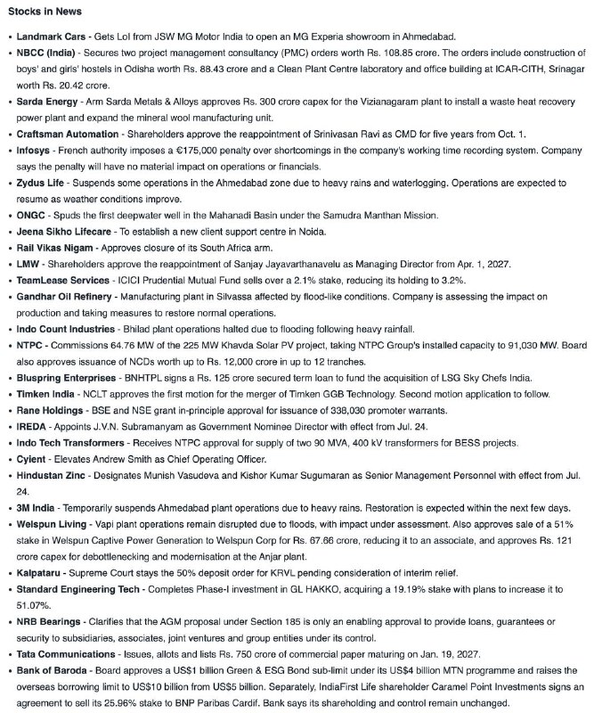STOCKS IN NEWSSTOCKS IN NEWS