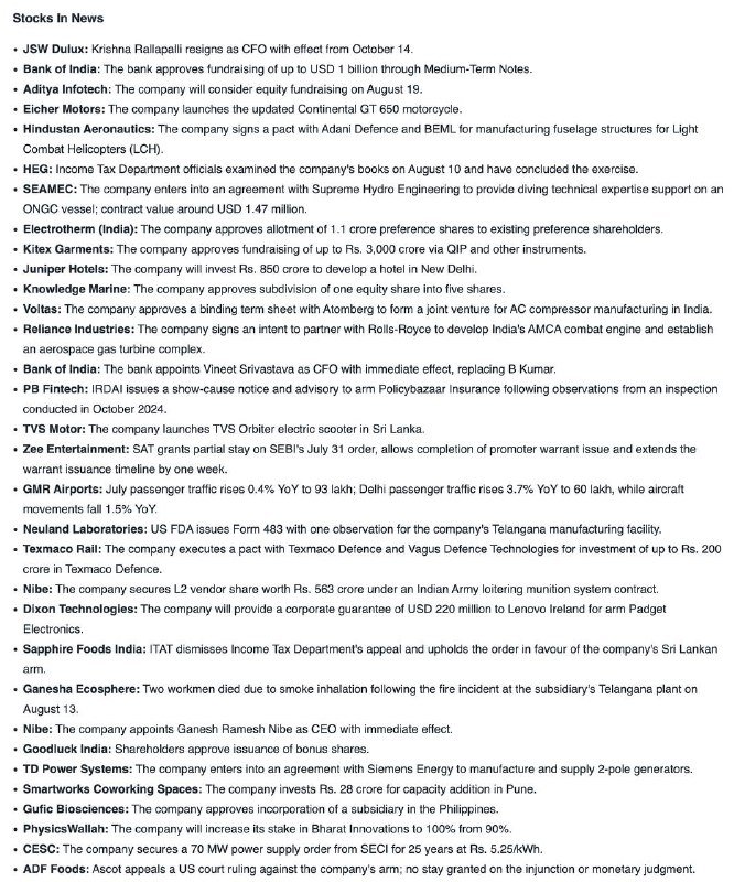 STOCKS IN NEWSSTOCKS IN NEWS