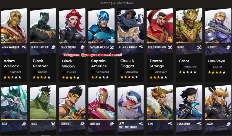 Marvel Rivals Characters，漫威对决游戏角色指南，角色完整清单，职业、联盟、角色难度等信息，发现最喜欢的角色 #游戏