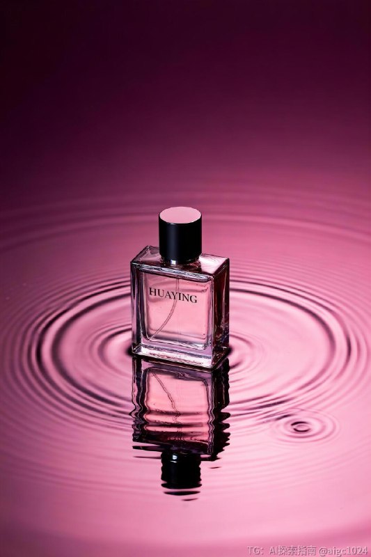 【AIGC直出，紫色香水商业摄影大片（附提示词）】提示词参考：高端商业产品摄影，现代简约且具艺术感，类似时尚杂志静物大片