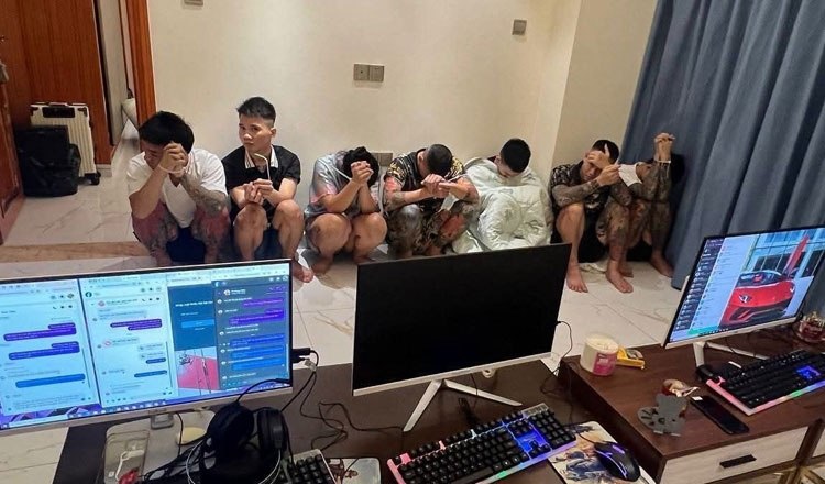 金边大事件：金边突查网络诈骗据点逮捕14名越南人 柬埔寨金边统一指挥部于今日上午配图