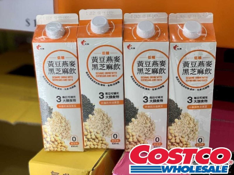 Costco新商品，光泉低糖黃豆燕麥芝麻飲，一次有四罐，無添加人工香料和膠體，成分單純，價格超便宜，對光泉也滿有好感的