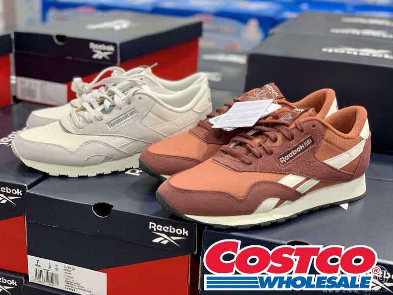 Costco新目擊的REEBOK女復古慢跑鞋，有白紅兩色，尺寸23.5~26公分都有，覺得白色滿好看，價格實惠新商品情報連結 