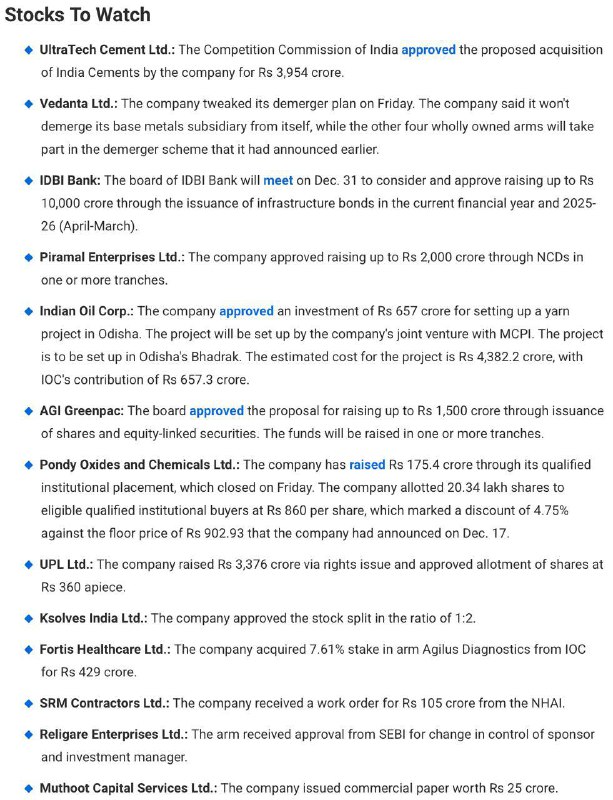 Stocks to WatchStocks to Watch