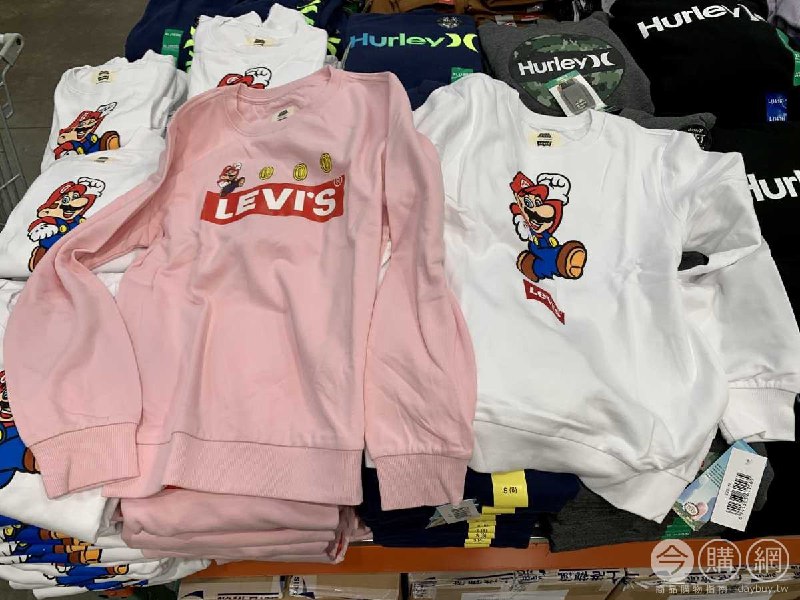 好市多新商品，LEVI'S 兒童長袖上衣，100%純棉，4~14歲都可以穿，MARIO聯名，非常便宜