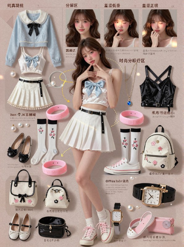 ootd | 穿搭拆解一组超级可爱纯欲风穿搭 ootd | 穿搭拆解一组超级可爱纯欲风穿搭@aigc1024ootd | 穿搭拆解一组超级可爱纯欲风穿搭 ootd | 穿搭拆解一组超级可爱纯欲风穿搭@aigc1024