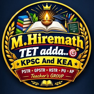 Telegram profile photo for M.Hiremath TET adda.. 🎯 KPSC And KEA