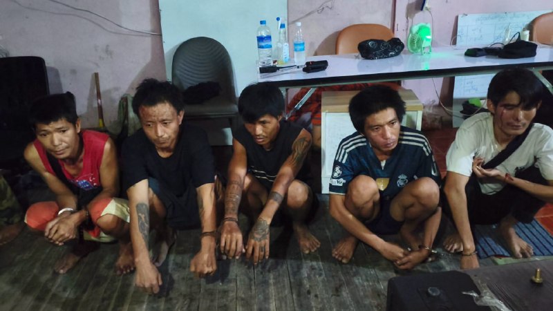 妙瓦底大事件：全员13/ 抓获小偷 9月4日晚 此前在巷内偷剪电线因被人发觉而逃跑配图