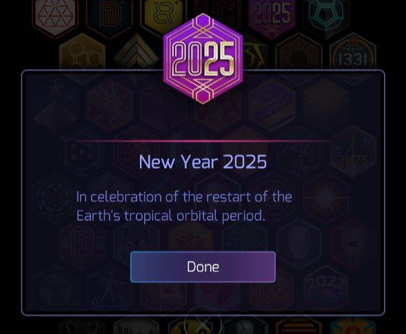 #Ingress #HappyNewYear2025 雖然還有四個小時才跨年，鑒於猩猩已上架 2025 新年牌，那就預祝各位新年快樂！🎇🎆