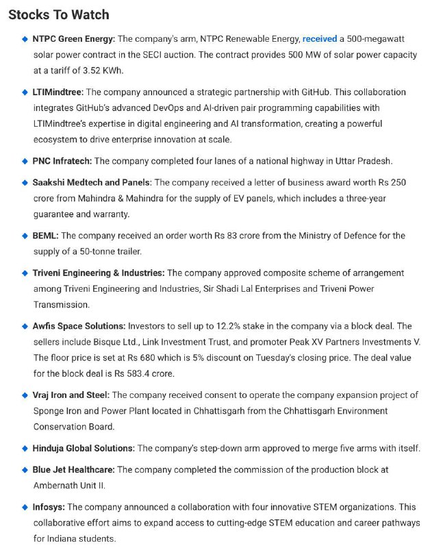 Stocks to WatchStocks to Watch