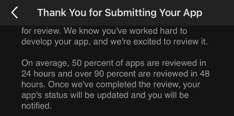 Apple: We know you've worked hard to develop your app.Apple: We know you've worked hard to develop your app.