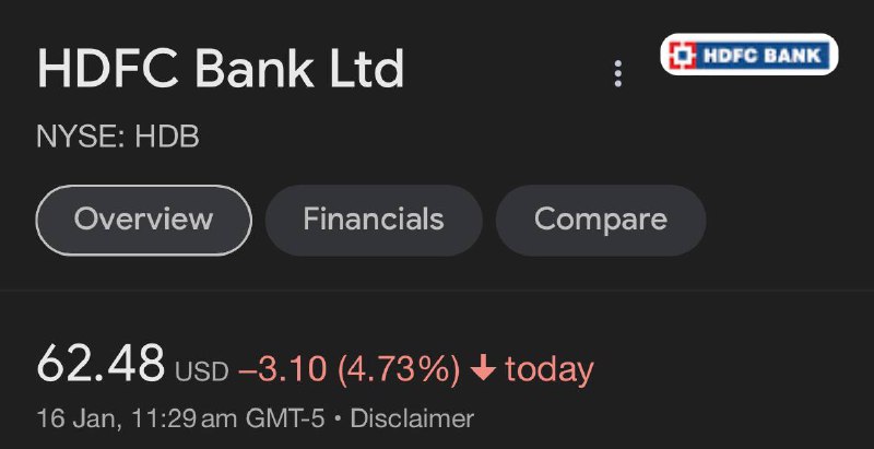 Hdfc bank adr