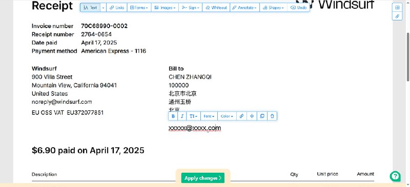 这个网站可以免费改PDF什么的，做假账单用