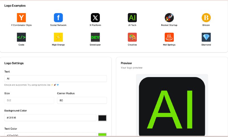 Free Logo Generator：在线制作logo和网站图标，免费使用