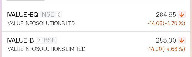 Ivalue Infosolutions Limited IPO LISTING