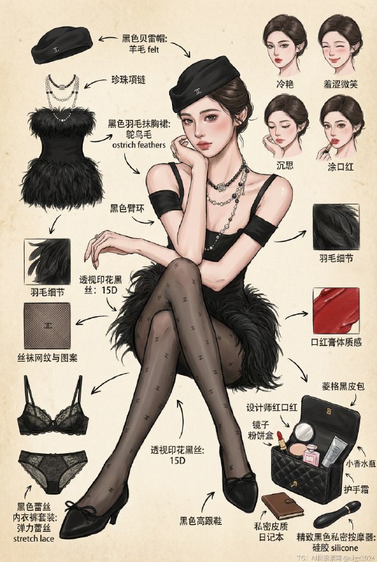 最新🍌Nano banana🍌像素级拆解图附提示词 身份与能力你是一位顶尖的游戏与动漫概念美术设计大师(Concept Artist)，尤其擅长绘制精细的角色设定图(Character Sheet)