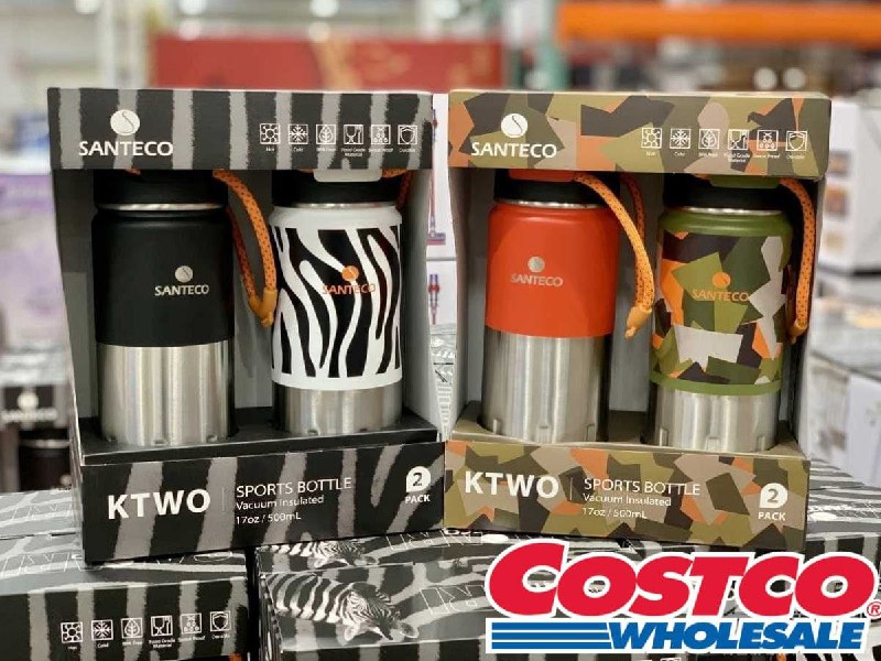 COSTCO新上架 SANTECO戶外登山保溫瓶 ，法國品牌，雙層真空保溫，一組兩入，好看價格也甜!!🔥新商品情報連結 