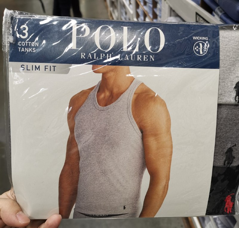 #Costco好市多7月新品通知男純棉背心三入組 POLO #1433124