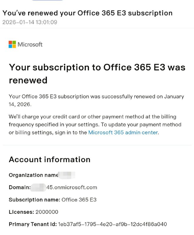 2百万 e3订阅，自动续期了