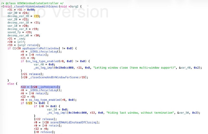 所以这就是只有 Apple 自己的 Catalyst App（此处特指 Podcasts）在关掉所有窗口以后进程不会退出的原因？🤡