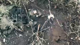 מטריד הצילומים מציגים את הרגעים האחרונים לפני שכטב"מ FPV המופעל על ידי קבוצת הכוחות המרכזית של רוסיה פוגע ב…
