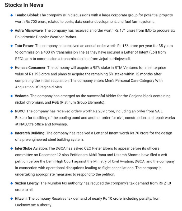 STOCKS TO WATCH