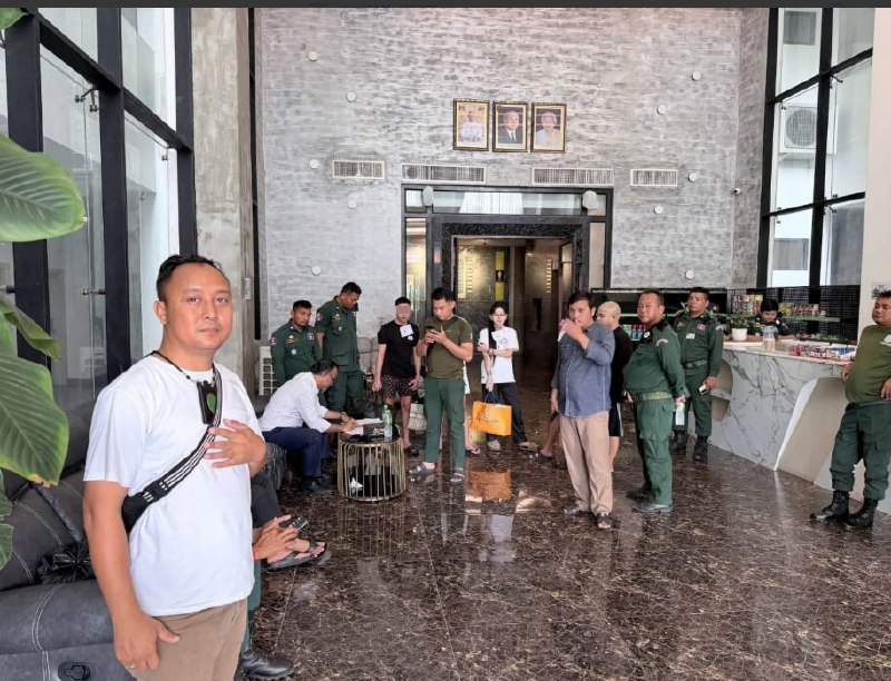 木牌大事件：木牌诺贝尔酒店今日检查行动 现场逮捕了3男一女（中国籍） 并查获了多配图