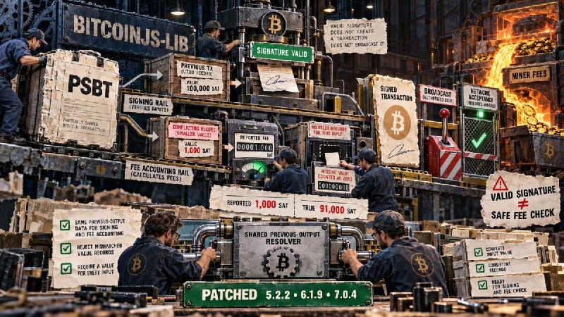 בהדגמת ייעוץ של bitcoinjs-lib, הספרייה דיווחה על עמלת סאטושי של 900 מיליון כ-200. שני באגים שתוקנו עלולים ל…