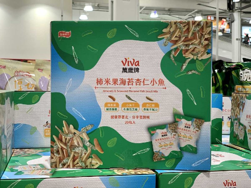 110/08/18 Costco新商品通知VIVA 萬歲牌柿米果海苔杏仁小魚 #132365