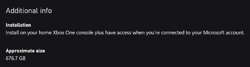 GTA 6 file size got leaked in Xbox store and its 676GBGTA 6 file size got leaked in Xbox store and its 676GB