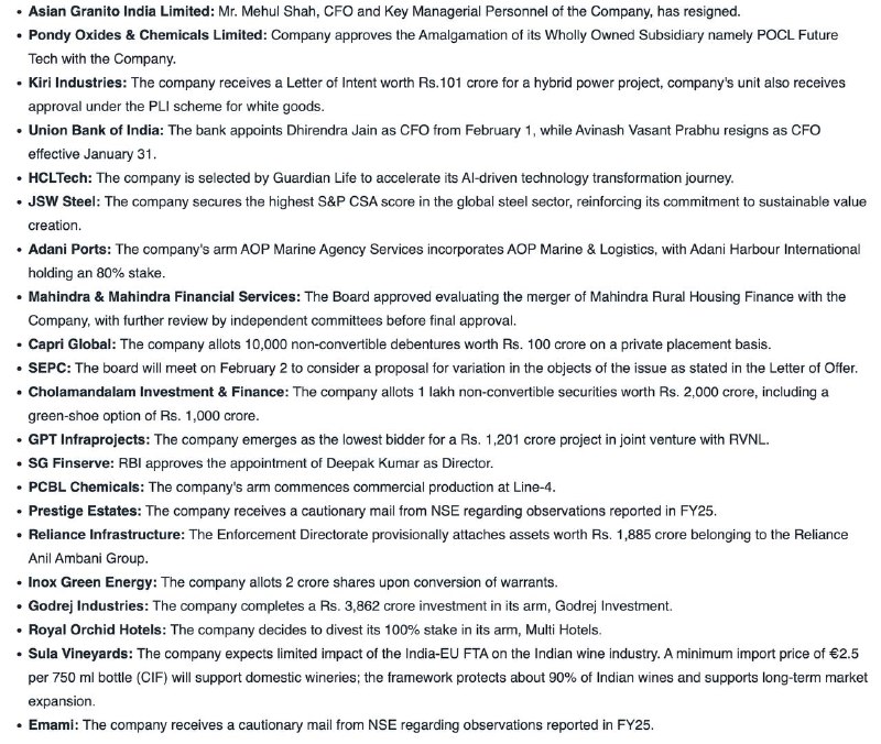STOCKS TO WATCHSTOCKS TO WATCH