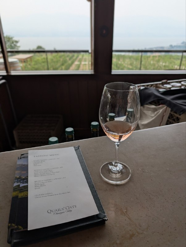 Kelowna 比預期中煙大，湖光山色沒了，但不妨礙 wine tour