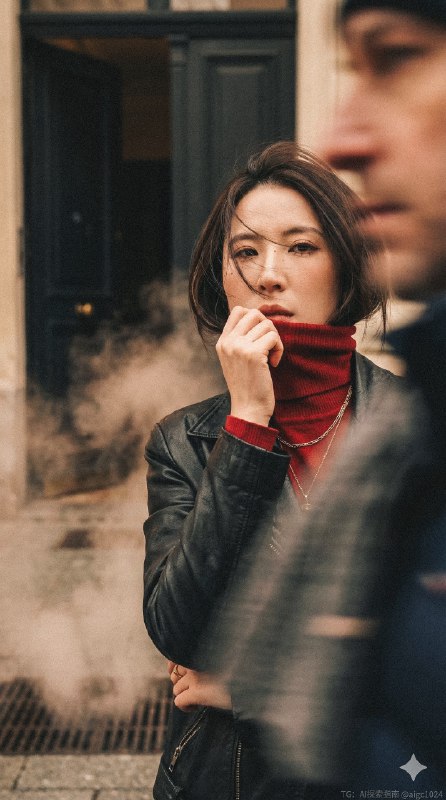 Prompt👇——超逼真的电影感肖像，高端时尚9：16画幅杂志风格摄影