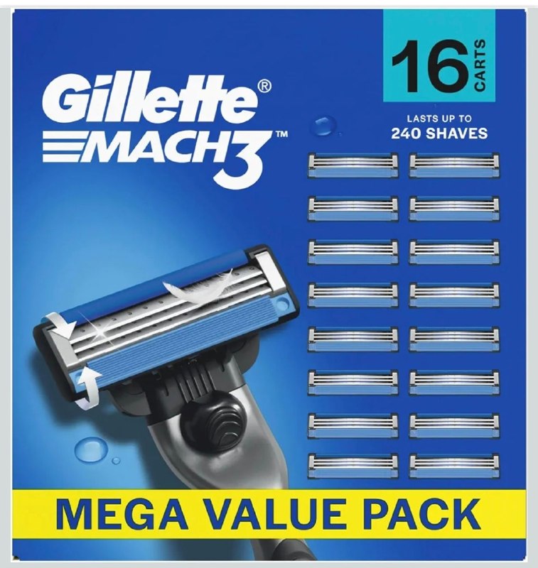 Gillette Mach3 Shaving Blades (16 Cartridges) @1499.