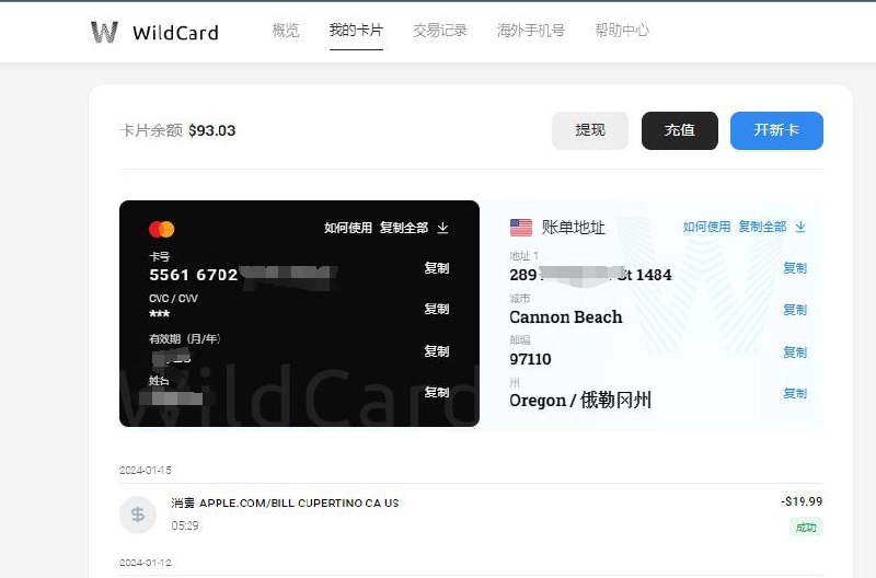 面对海外软件服务，经常遇到注册难题、信用卡用不了、网络障碍、资金安全顾虑？🔍 WildCard 解决痛点，提供一站式解决方案：🚀 一分钟快速注册 OpenAI 账户，无需身份证